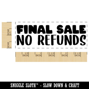 Final Sale No Refunds Self-Inking Rubber Stamp Ink Stamper for Business Office