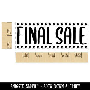 Final Sale Dotted Border Self-Inking Rubber Stamp Ink Stamper for Business Office