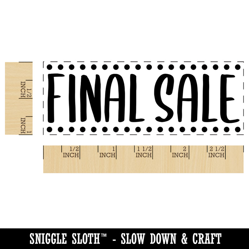 Final Sale Dotted Border Self-Inking Rubber Stamp Ink Stamper for Business Office