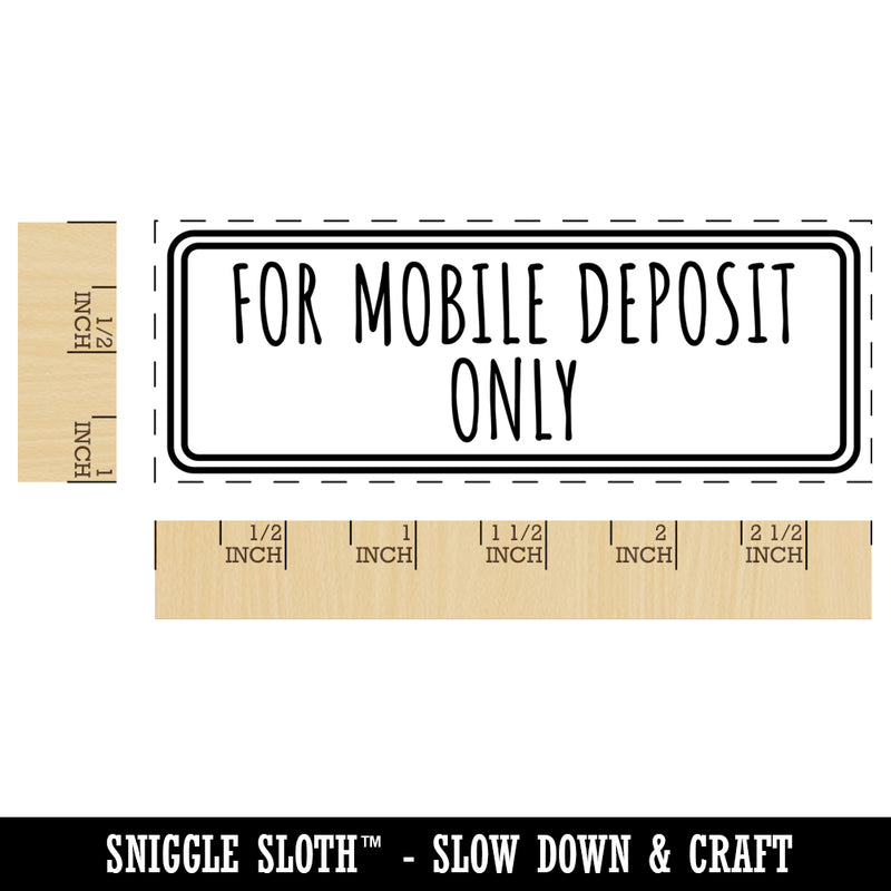 For Mobile Deposit Only Check Self-Inking Rubber Stamp Ink Stamper for Business Office