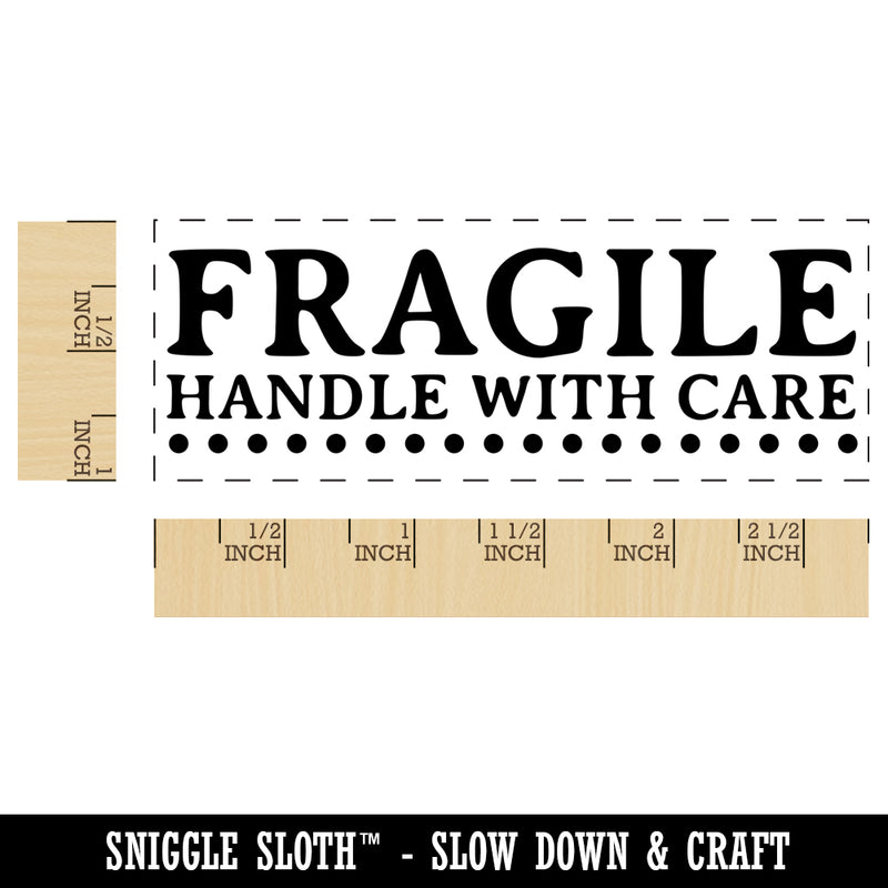 Fragile Handle With Care Dotted Line Label Box Self-Inking Rubber Stamp Ink Stamper for Business Office