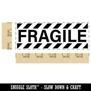 Fragile Warning Border Label Package Box Self-Inking Rubber Stamp Ink Stamper for Business Office