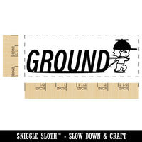 Ground Mail Service Running Person Self-Inking Rubber Stamp Ink Stamper for Business Office