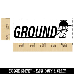 Ground Mail Service Running Person Self-Inking Rubber Stamp Ink Stamper for Business Office