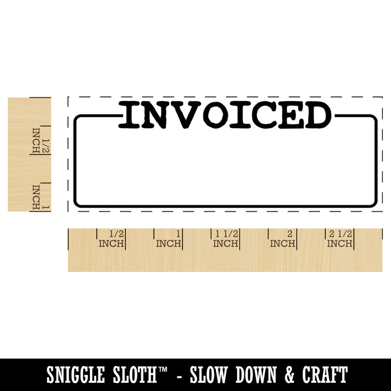 Invoiced Blank Box for Date Signature Billed Self-Inking Rubber Stamp Ink Stamper for Business Office