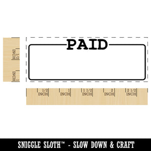 Paid Blank Box for Date Signature Invoice Self-Inking Rubber Stamp Ink Stamper for Business Office