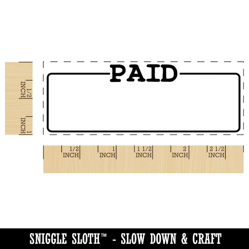Paid Blank Box for Date Signature Invoice Self-Inking Rubber Stamp Ink Stamper for Business Office