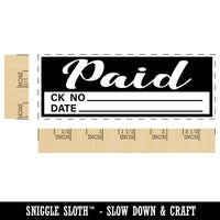 Paid Details Check Number Date Invoice Self-Inking Rubber Stamp Ink Stamper for Business Office