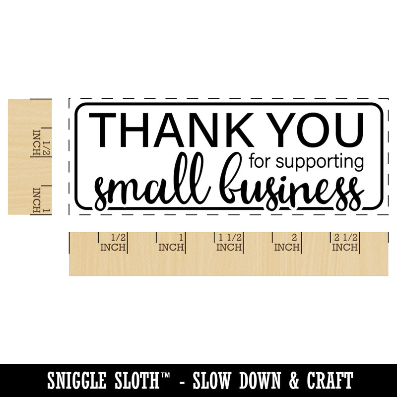 Thank You for Supporting Small Business with Border Self-Inking Rubber Stamp Ink Stamper for Business Office