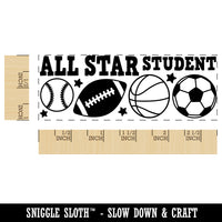 All Star Student Sports Balls Teacher Student School Self-Inking Rubber Stamp Ink Stamper