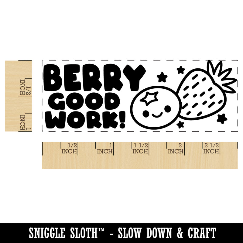 Berry Good Work Berries Teacher Student School Self-Inking Rubber Stamp Ink Stamper