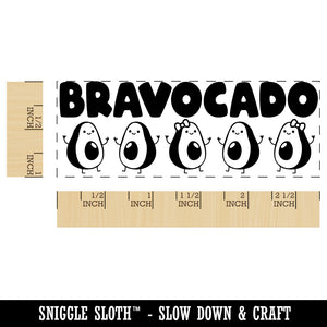 Bravocado Bravo Avocado Teacher Student School Self-Inking Rubber Stamp Ink Stamper