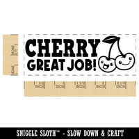 Cherry Very Great Job Cherries Teacher Student School Self-Inking Rubber Stamp Ink Stamper