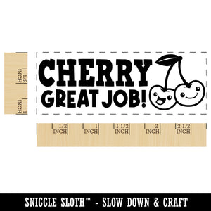 Cherry Very Great Job Cherries Teacher Student School Self-Inking Rubber Stamp Ink Stamper