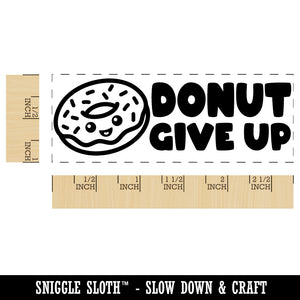 Donut Do Not Give Up Teacher Student School Self-Inking Rubber Stamp Ink Stamper