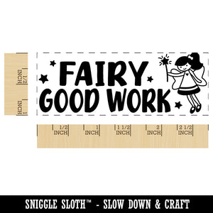 Fairy Very Good Work Teacher Student School Self-Inking Rubber Stamp Ink Stamper