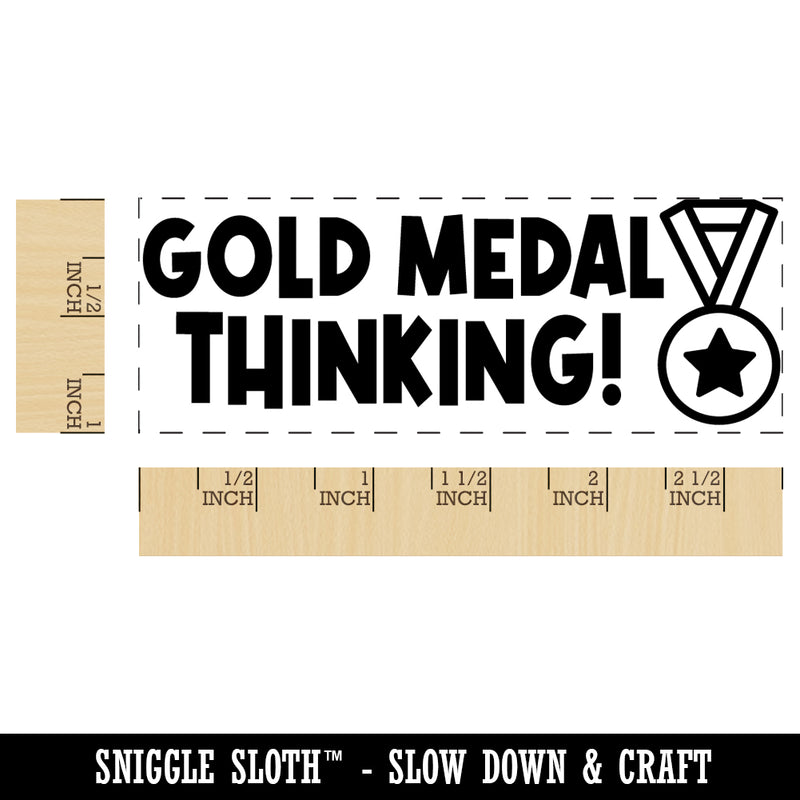 Gold Medal Thinking Teacher Student School Self-Inking Rubber Stamp Ink Stamper