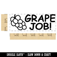 Grape Great Job Teacher Student School Self-Inking Rubber Stamp Ink Stamper