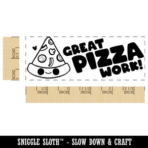 Great Pizza Piece of Work Teacher Student School Self-Inking Rubber Stamp Ink Stamper