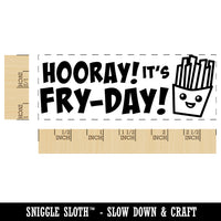 Hooray it's Fry-Day Friday French Fries Teacher Student School Self-Inking Rubber Stamp Ink Stamper