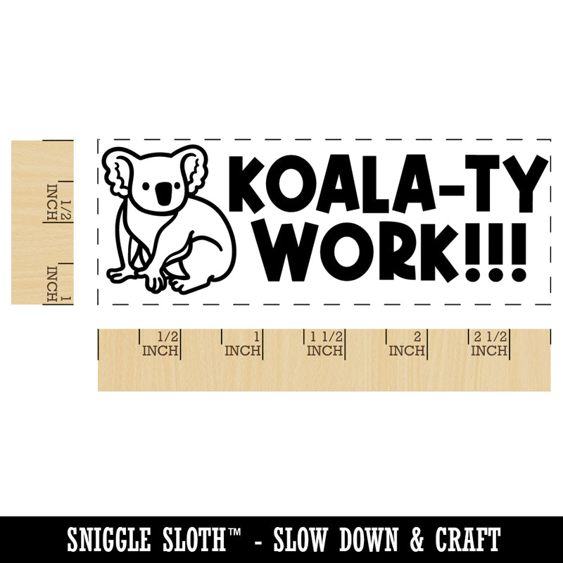 Koala-ty Quality Work Teacher Student School Self-Inking Rubber Stamp Ink Stamper