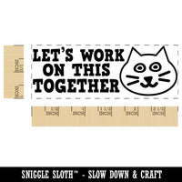 Let's Work on This Together Cat Teacher Student School Self-Inking Rubber Stamp Ink Stamper