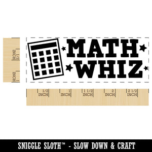 Math Whiz Calculator Teacher Student School Self-Inking Rubber Stamp Ink Stamper