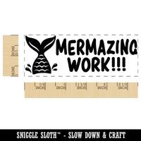 Mermazing Amazing Work Mermaid Teacher Student School Self-Inking Rubber Stamp Ink Stamper