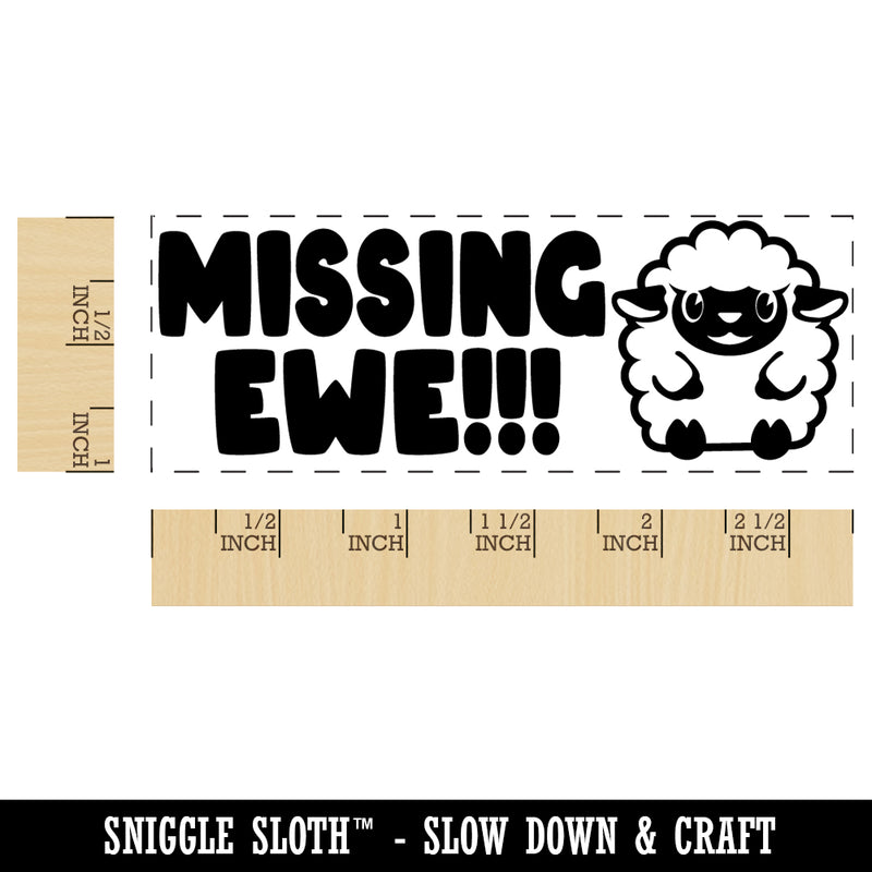 Missing Ewe You Sheep Teacher Student School Self-Inking Rubber Stamp Ink Stamper