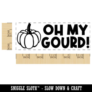 Oh My Gourd Pumpkin Teacher Student School Self-Inking Rubber Stamp Ink Stamper