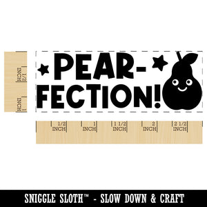 Pear-Fection Perfection Teacher Student School Self-Inking Rubber Stamp Ink Stamper