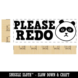 Please Redo Teacher Student School Self-Inking Rubber Stamp Ink Stamper