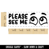 Please See Me Eyes Teacher Student School Self-Inking Rubber Stamp Ink Stamper