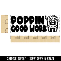 Poppin' Good Work Popcorn Teacher Student School Self-Inking Rubber Stamp Ink Stamper