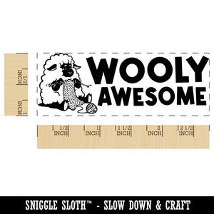 Really Wooly Awesome Knitting Sheep Teacher Student School Self-Inking Rubber Stamp Ink Stamper