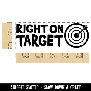 Right On Target Teacher Student School Self-Inking Rubber Stamp Ink Stamper