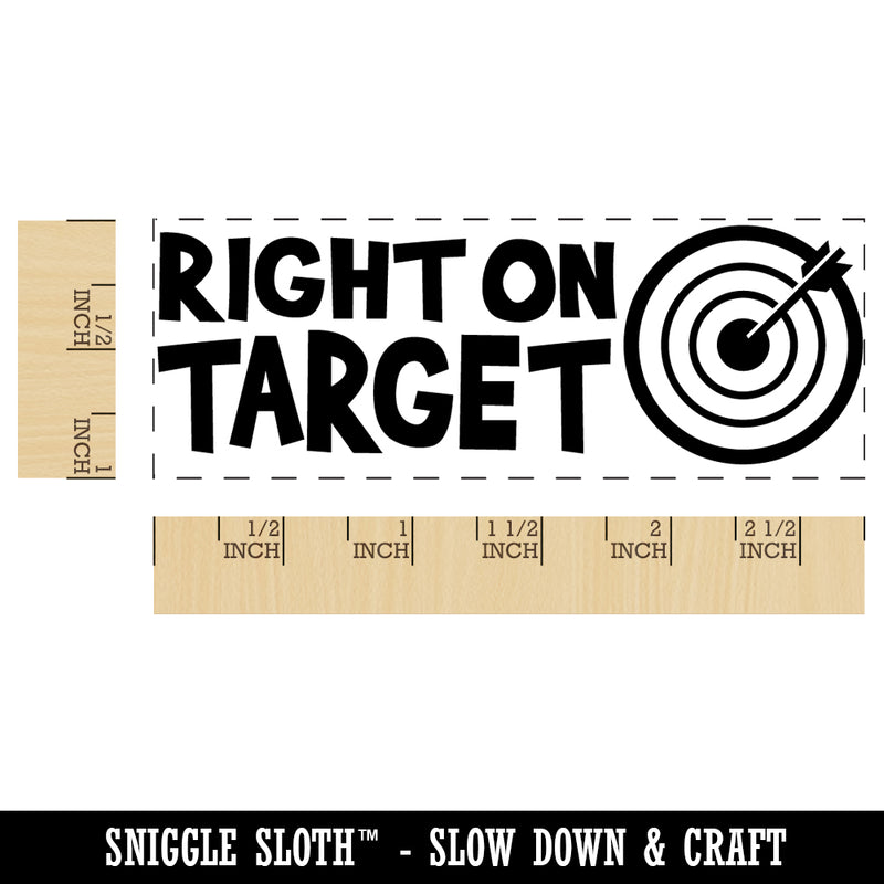 Right On Target Teacher Student School Self-Inking Rubber Stamp Ink Stamper
