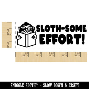 Sloth-some Awesome Effort Teacher Student School Self-Inking Rubber Stamp Ink Stamper