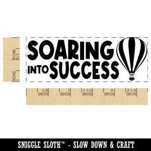 Soaring Into Success Hot Air Balloon School Self-Inking Rubber Stamp Ink Stamper