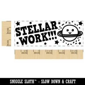 Stellar Work Planet Stars Teacher Student School Self-Inking Rubber Stamp Ink Stamper