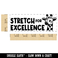 Stretch for Excellence Giraffe Teacher Student School Self-Inking Rubber Stamp Ink Stamper