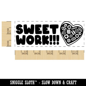 Sweet Work Candy Teacher Student School Self-Inking Rubber Stamp Ink Stamper