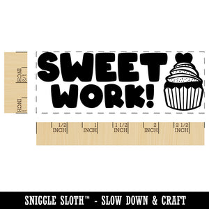 Sweet Work Cupcake Teacher Student School Self-Inking Rubber Stamp Ink Stamper