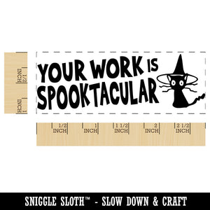 Your Work is Spooktacular Spectacular Teacher Student School Self-Inking Rubber Stamp Ink Stamper