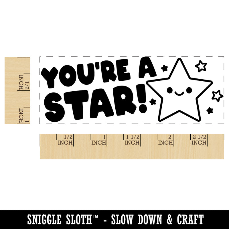 You're a Star Teacher Student School Self-Inking Rubber Stamp Ink Stamper