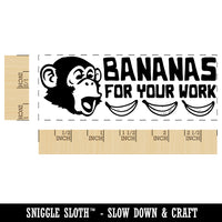 Bananas for Your Work Monkey Teacher Student School Self-Inking Rubber Stamp Ink Stamper