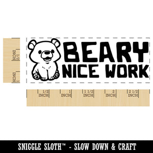 Beary Very Nice Work Teacher Student School Self-Inking Rubber Stamp Ink Stamper