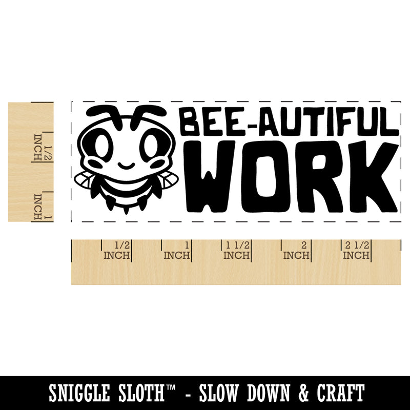 Beautiful Work Bee Teacher Student School Self-Inking Rubber Stamp Ink Stamper