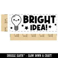 Bright Idea Light Bulb Teacher Student School Self-Inking Rubber Stamp Ink Stamper