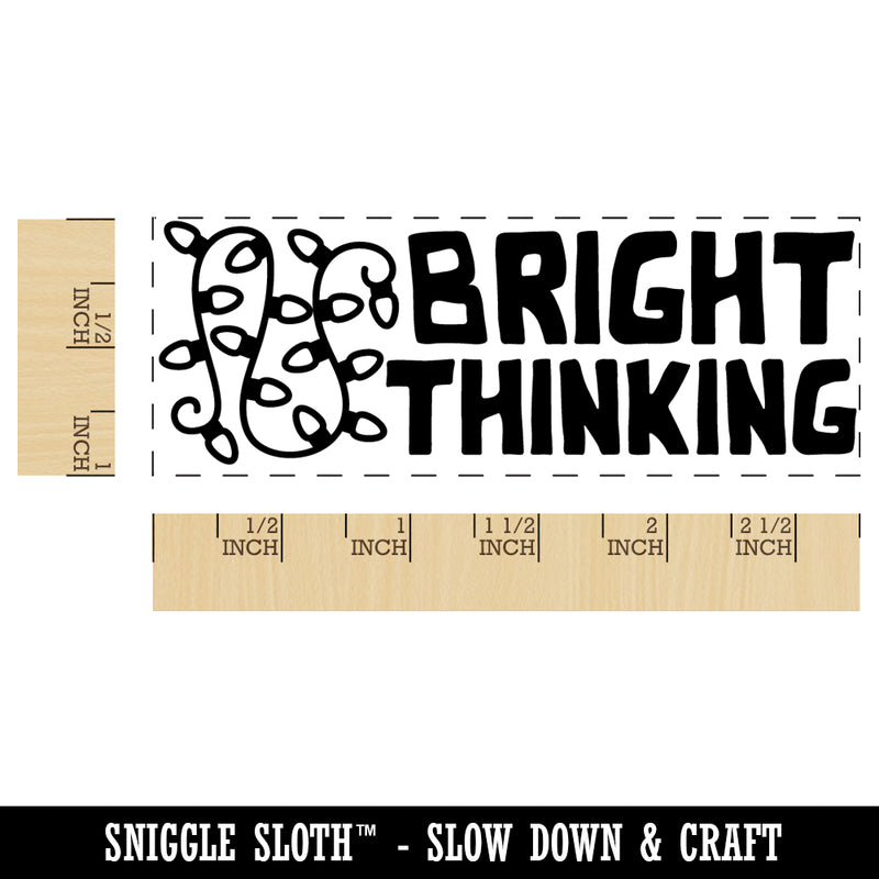 Bright Thinking Christmas Lights Teacher Student School Self-Inking Rubber Stamp Ink Stamper